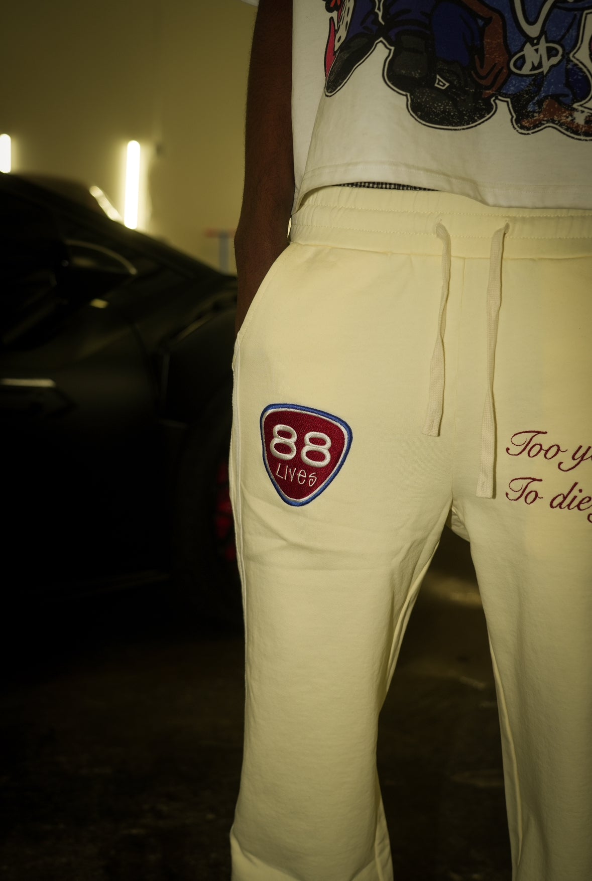"Raceteam 88" Sweatpants (Cream)