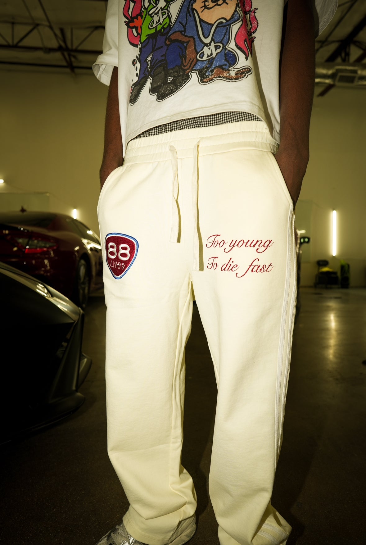 "Raceteam 88" Sweatpants (Cream)